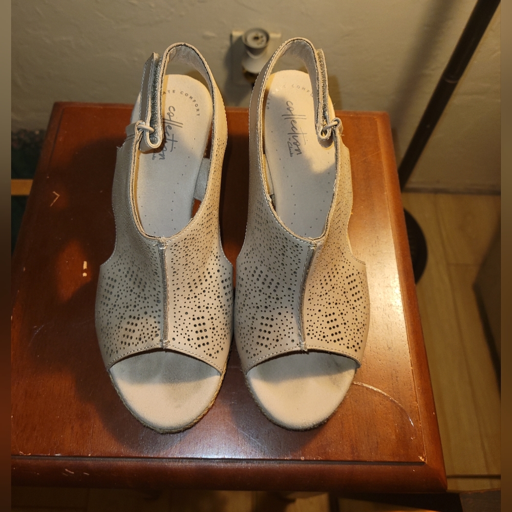 Clark's Lafley Rosen Women's Wedge Sandals 7w